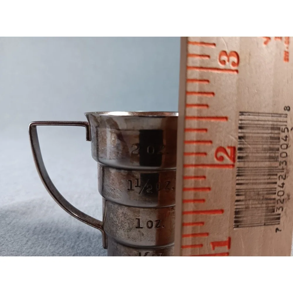 Vintage NAPIER Silver Plated Stepped Jigger - Bar Measuring Cup Barware Coctail